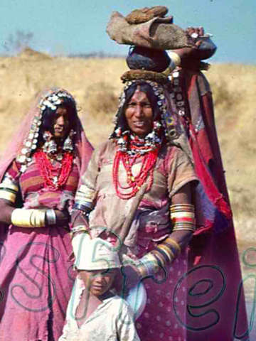 Eine Gruppe Bauern in Rajasthan Indien